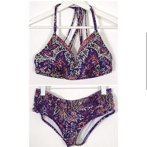 Athleta Aqualuxe Print Bikini Set